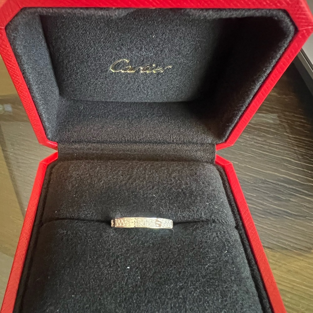Cartier Silver Diamond Ring - Picture 12 of 12